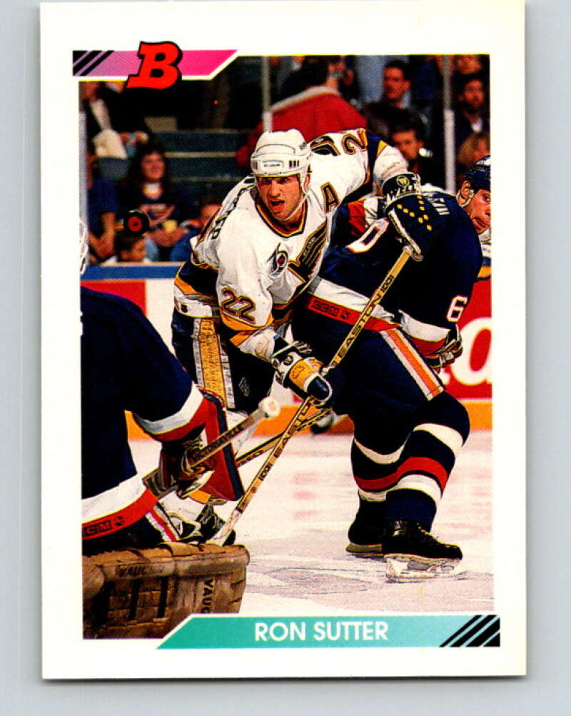 1992-93 Bowman #175 Ron Sutter Mint St. Louis Blues Image 1