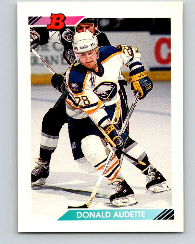 1992-93 Bowman #288 Donald Audette Mint Buffalo Sabres Image 1