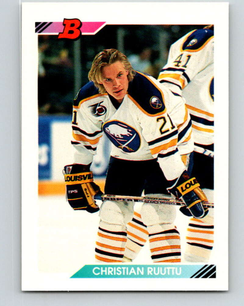1992-93 Bowman #341 Christian Ruuttu Mint Buffalo Sabres Image 1