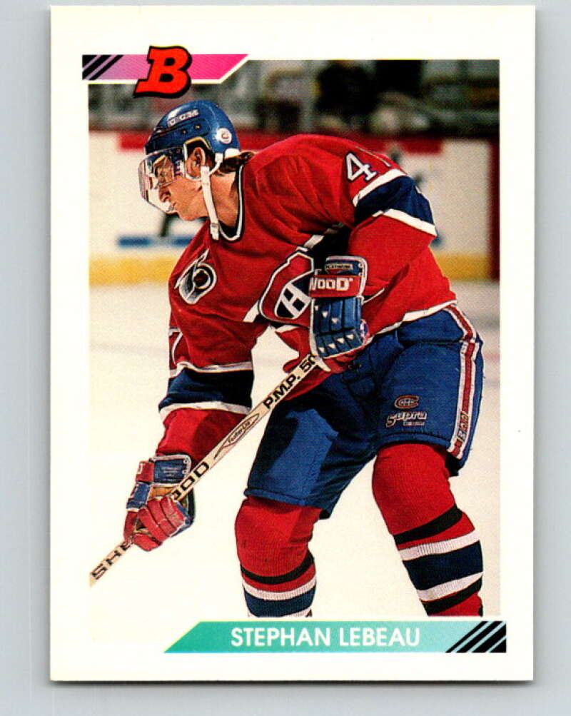 1992-93 Bowman #346 Stephan Lebeau Mint Montreal Canadiens Image 1