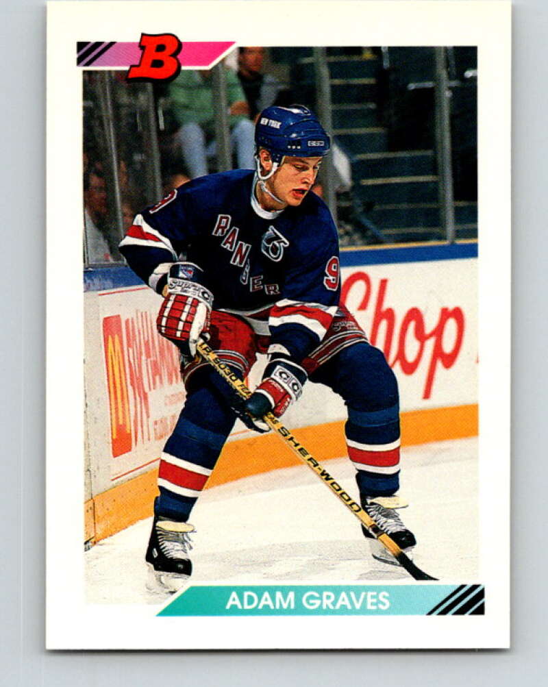 1992-93 Bowman #373 Adam Graves Mint New York Rangers Image 1