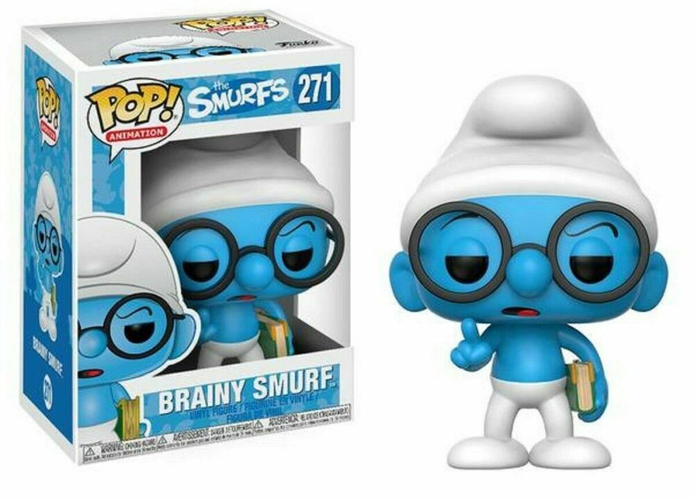 Funko Pop - 271 Animation The Smurfs - Brainy Smurf Vinyl Figure *VAULTED
