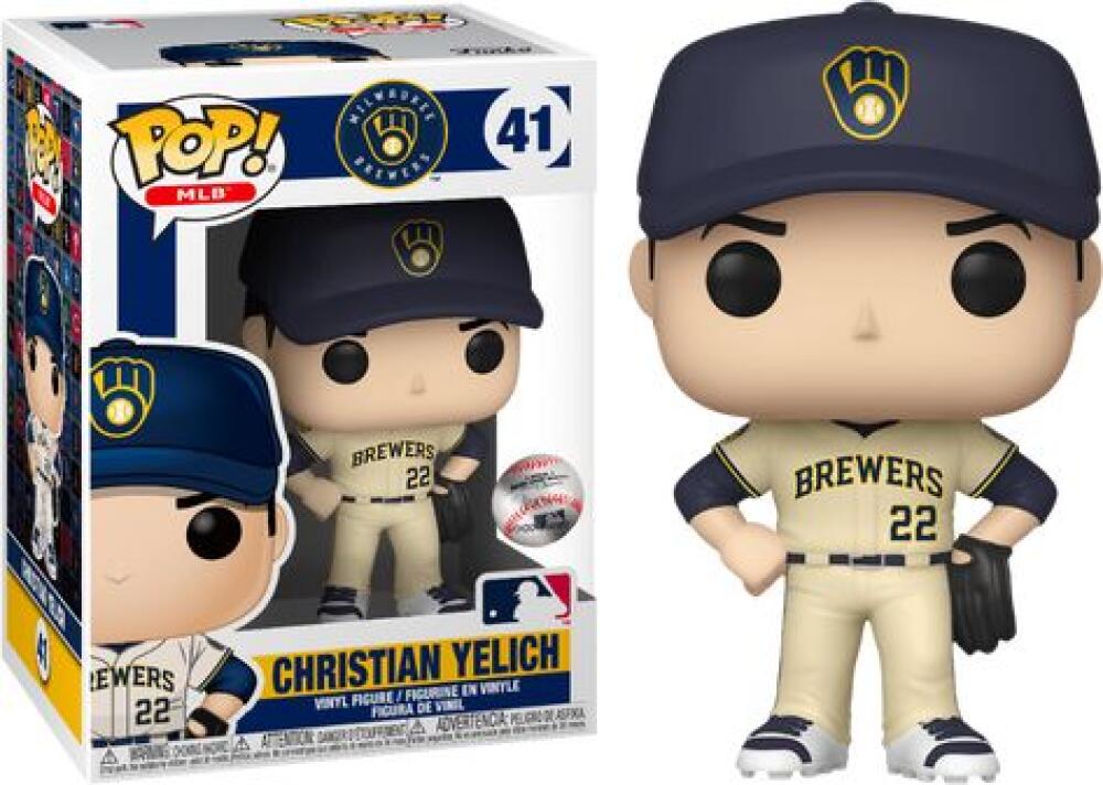 Funko Pop - 41 Baseball MLB Christian Yelich Milwaukee Brewers Vinyl Figure