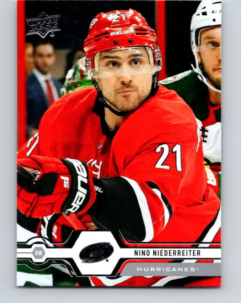 2019-20 Upper Deck #56 Nino Niederreiter Mint Carolina Hurricanes Image 1