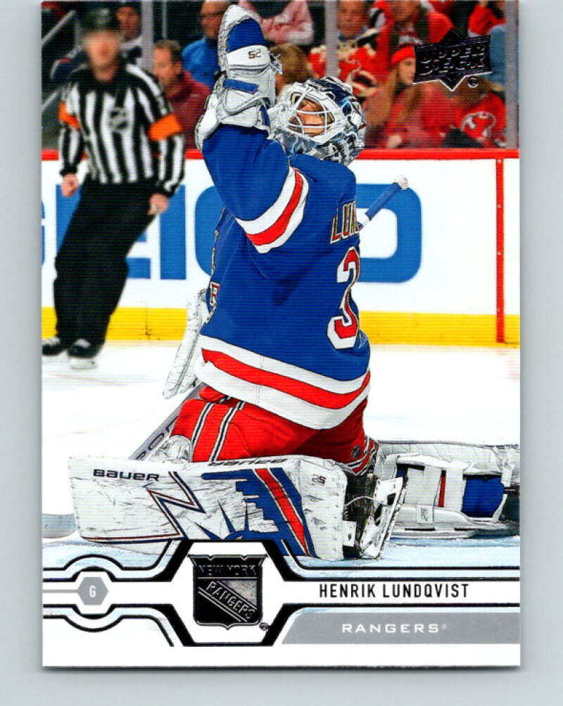2019-20 Upper Deck #90 Henrik Lundqvist Mint New York Rangers Image 1