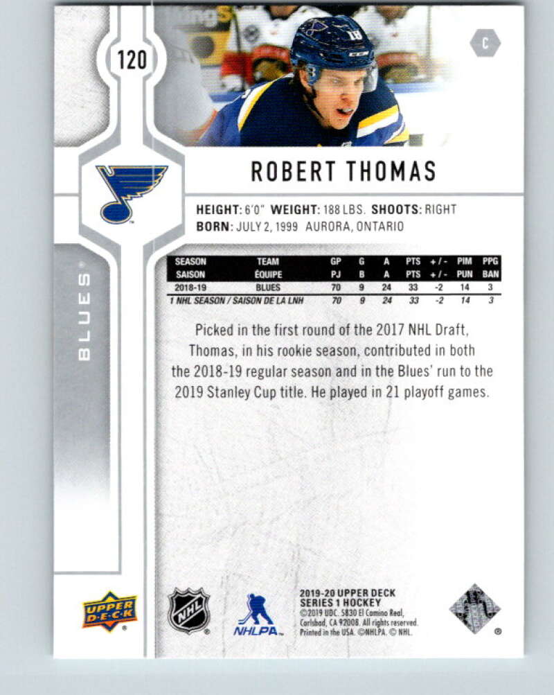 2019-20 Upper Deck #120 Robert Thomas Mint St. Louis Blues