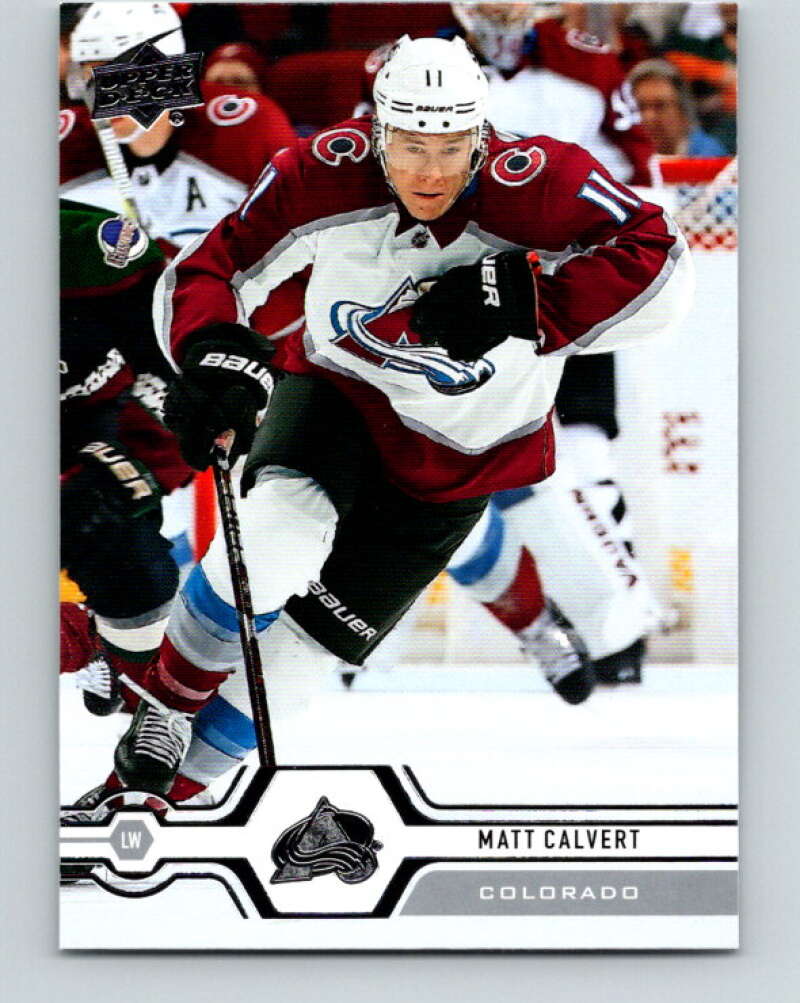 2019-20 Upper Deck #132 Matt Calvert Mint Colorado Avalanche Image 1