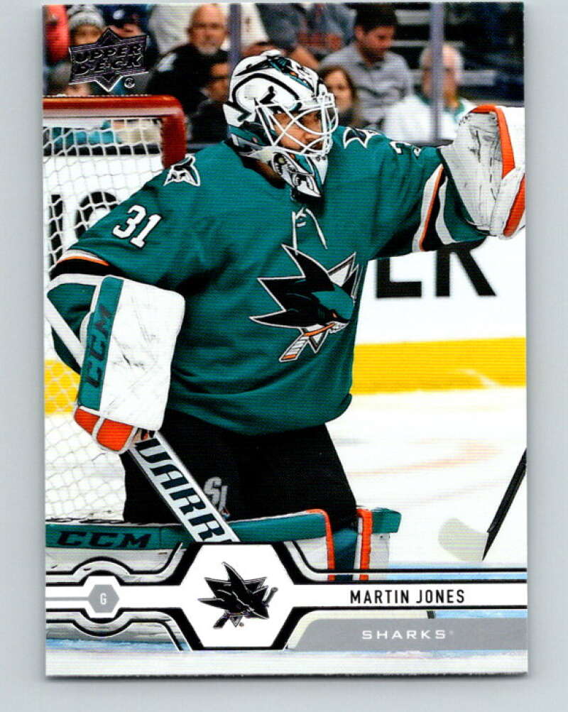 2019-20 Upper Deck #167 Martin Jones Mint San Jose Sharks Image 1