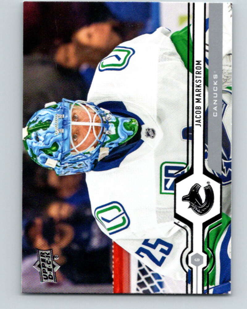 2019-20 Upper Deck #419 Jacob Markstrom Mint Vancouver Canucks Image 1