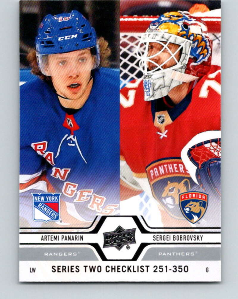 2019-20 Upper Deck #449 Artemi Panarin/Sergei Bobrovsky CL Mint New York Rangers/Florida Panthers Image 1