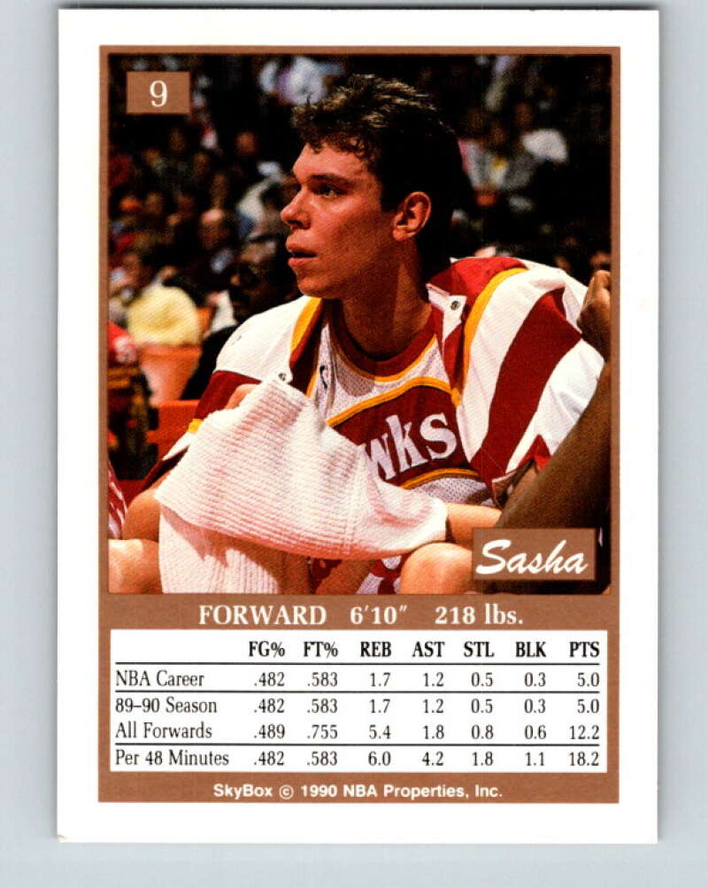 1990-91 SkyBox #9 Alexander Volkov Mint Atlanta Hawks Image 2