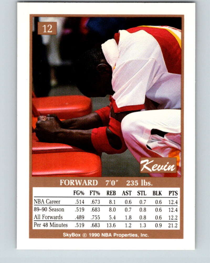 1990-91 SkyBox #12 Kevin Willis Mint Atlanta Hawks Image 2
