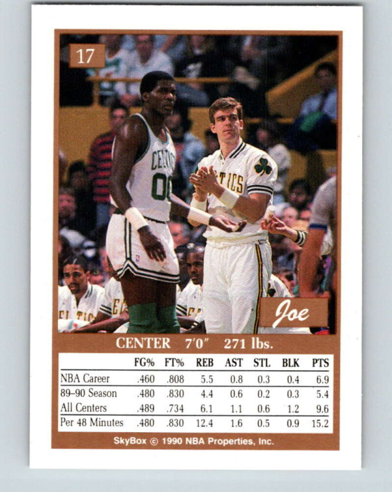 1990-91 SkyBox #17 Joe Kleine Mint Boston Celtics Image 2