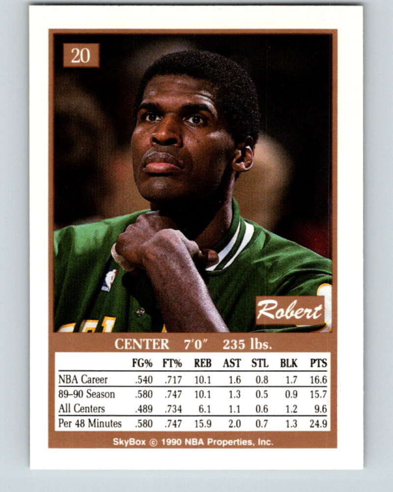 1990-91 SkyBox #20 Robert Parish Mint Boston Celtics  Image 2