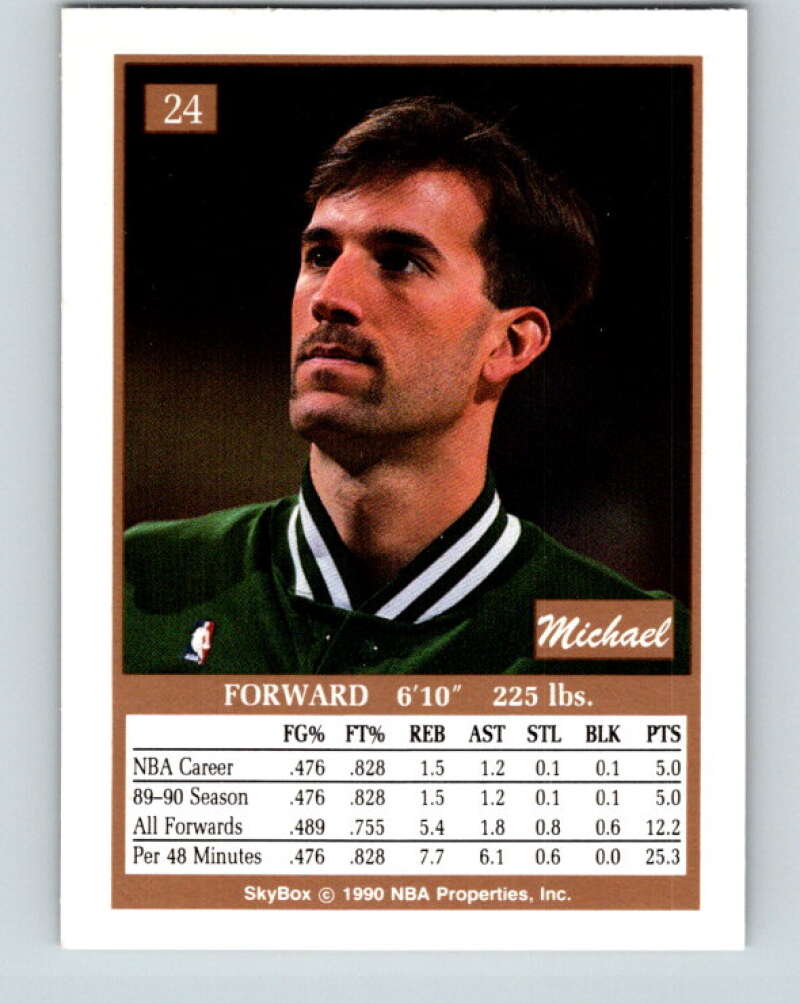 1990-91 SkyBox #24 Michael Smith Mint Boston Celtics Image 2