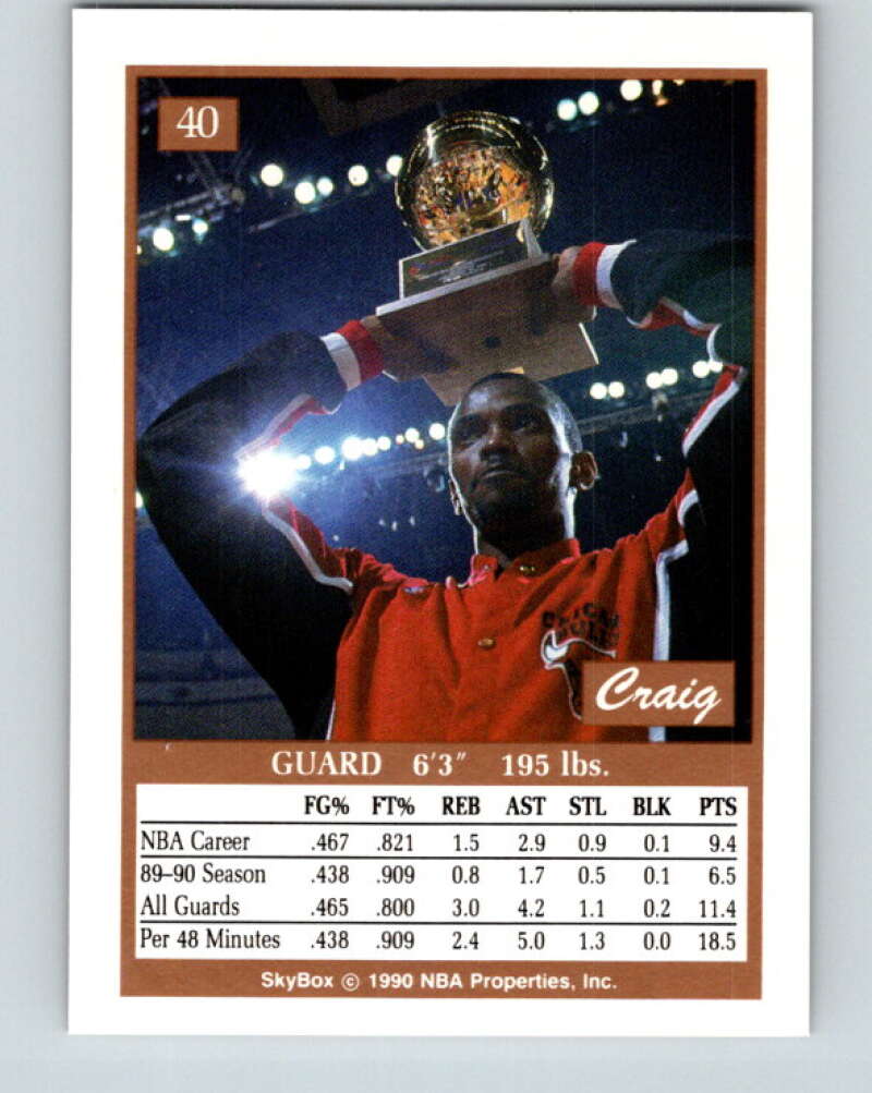 1990-91 SkyBox #40 Craig Hodges Mint Chicago Bulls