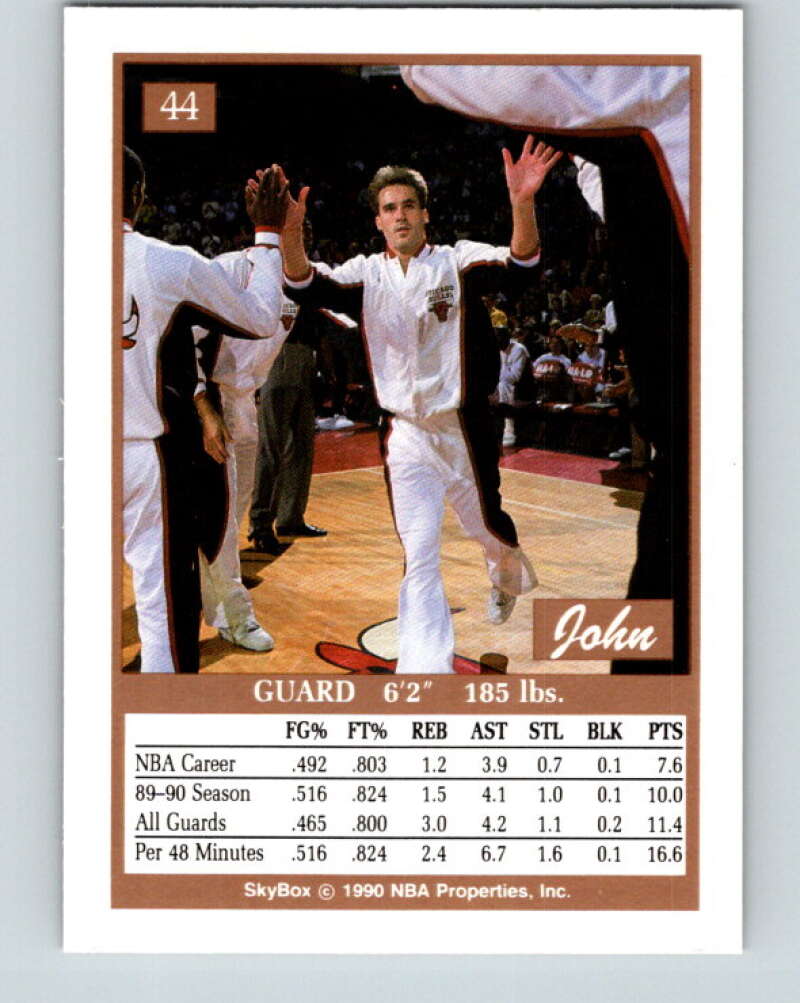 1990-91 SkyBox #44 John Paxson Mint Chicago Bulls Image 2