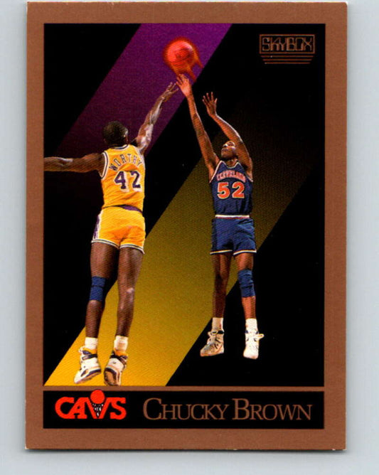 1990-91 SkyBox #49 Chucky Brown Mint RC Rookie Cleveland Cavaliers  Image 1