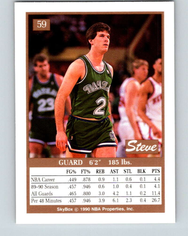 1990-91 SkyBox #59 Steve Alford Mint Dallas Mavericks Image 2