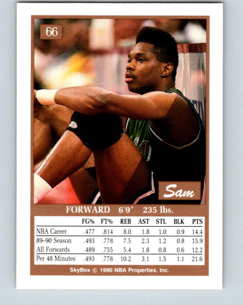 1990-91 SkyBox #66 Sam Perkins Mint SP Dallas Mavericks Image 2