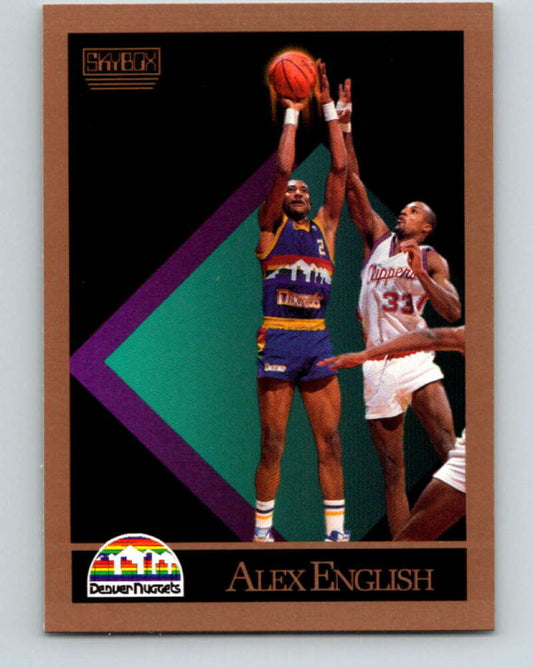 1990-91 SkyBox #74 Alex English Mint SP Denver Nuggets
