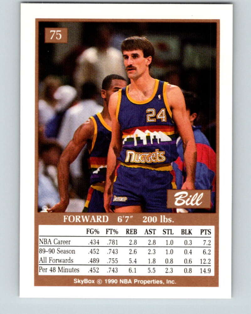 1990-91 SkyBox #75 Bill Hanzlik Mint Denver Nuggets Image 2