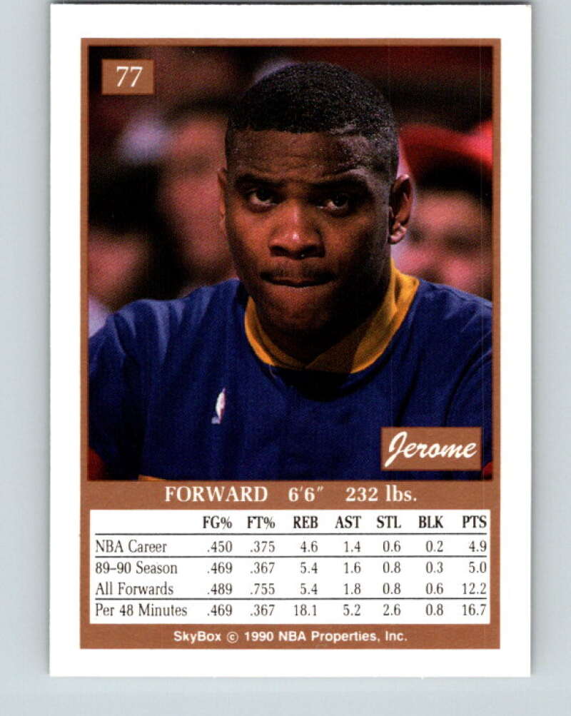 1990-91 SkyBox #77 Jerome Lane Mint Denver Nuggets Image 2