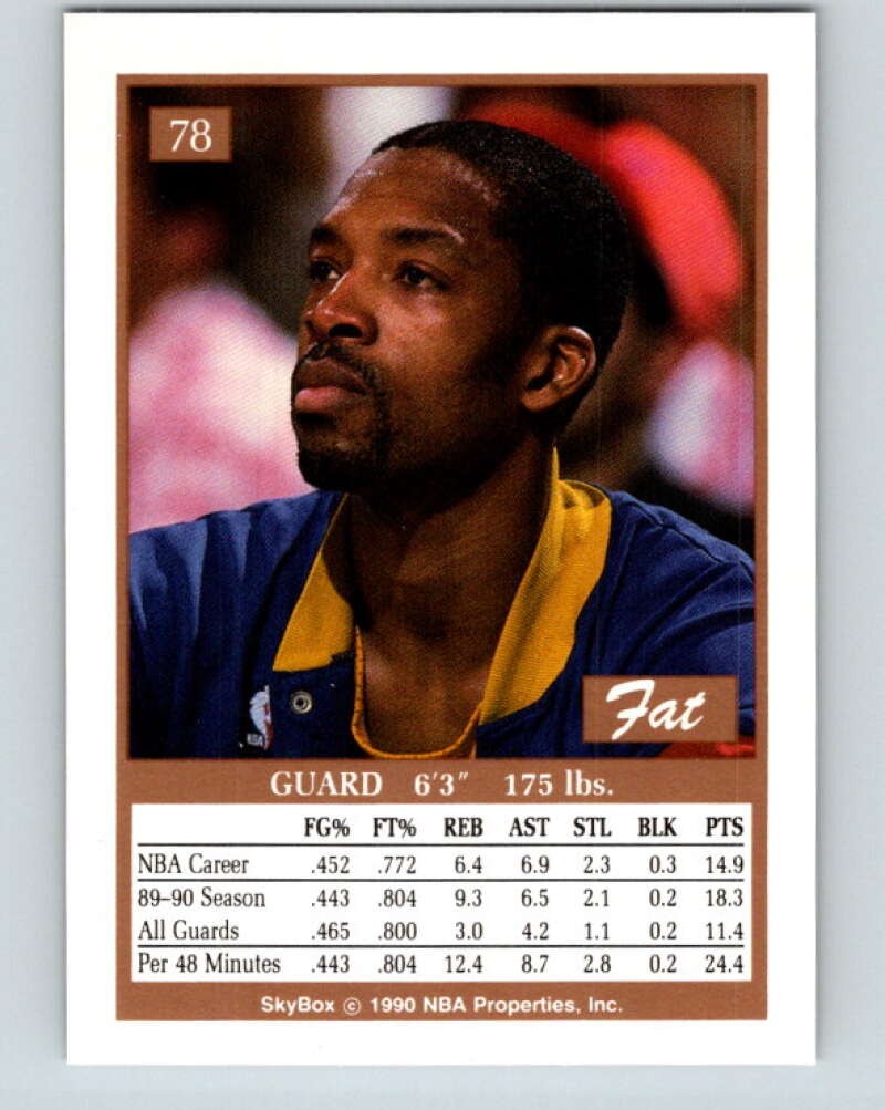 1990-91 SkyBox #78 Lafayette Lever Mint SP Denver Nuggets Image 2