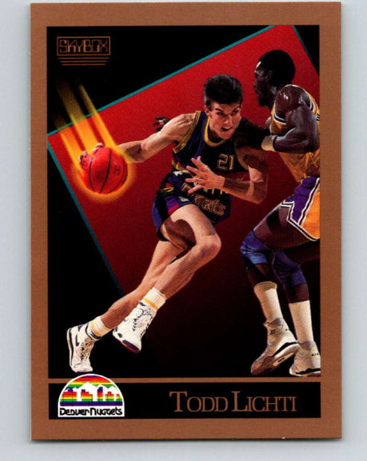 1990-91 SkyBox #79 Todd Lichti Mint RC Rookie Denver Nuggets  Image 1