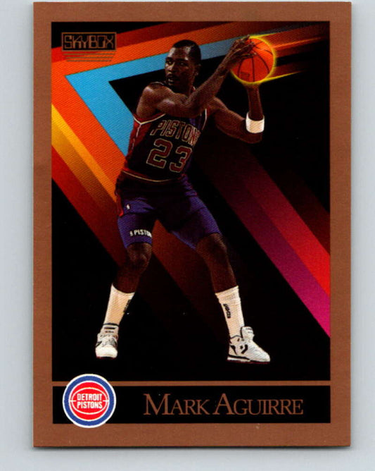 1990-91 SkyBox #82 Mark Aguirre Mint Detroit Pistons  Image 1