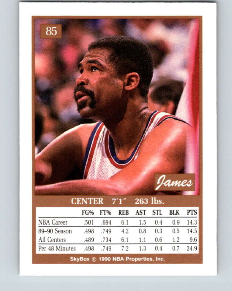 1990-91 SkyBox #85 James Edwards Mint Detroit Pistons Image 2