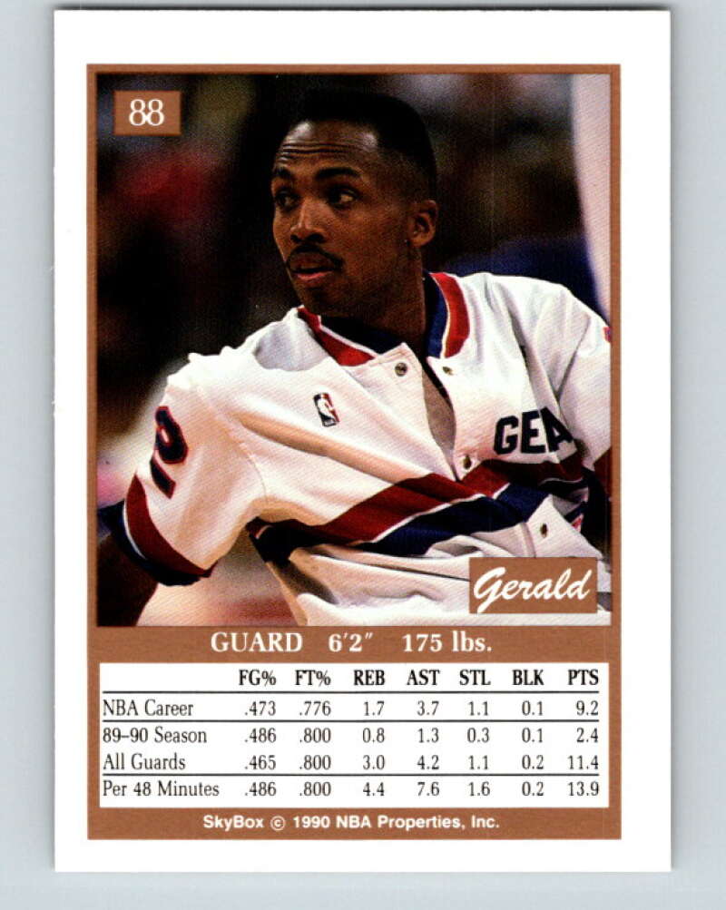 1990-91 SkyBox #88 Gerald Henderson Mint SP Detroit Pistons Image 2