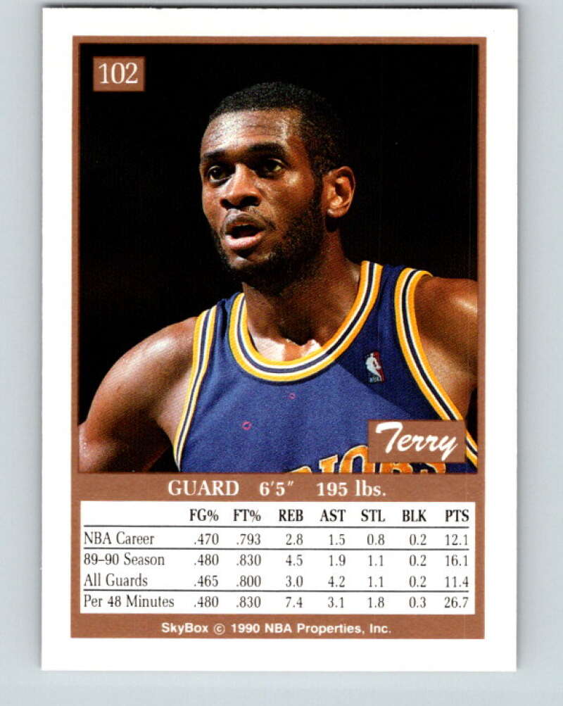 1990-91 SkyBox #102 Terry Teagle Mint SP Golden State Warriors Image 2