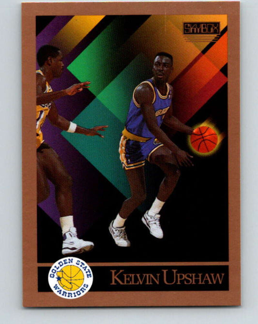 1990-91 SkyBox #104 Kelvin Upshaw Mint SP Golden State Warriors  Image 1