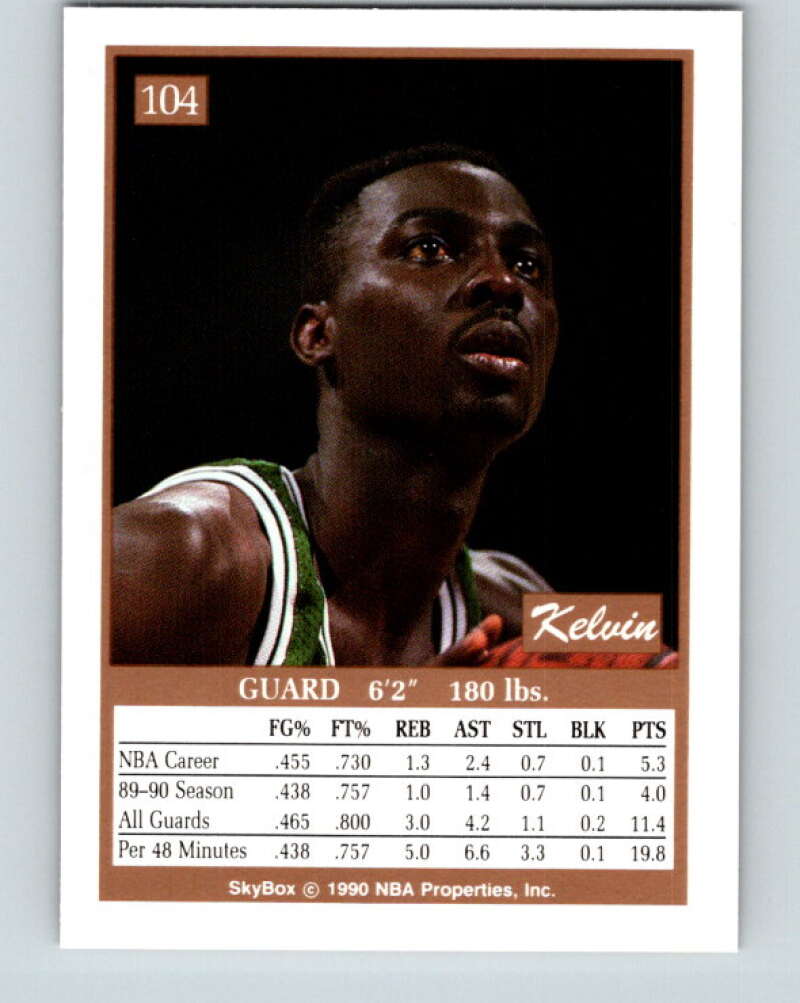 1990-91 SkyBox #104 Kelvin Upshaw Mint SP Golden State Warriors Image 2