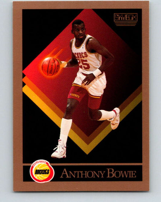1990-91 SkyBox #105 Anthony Bowie Mint RC Rookie SP Houston Rockets  Image 1