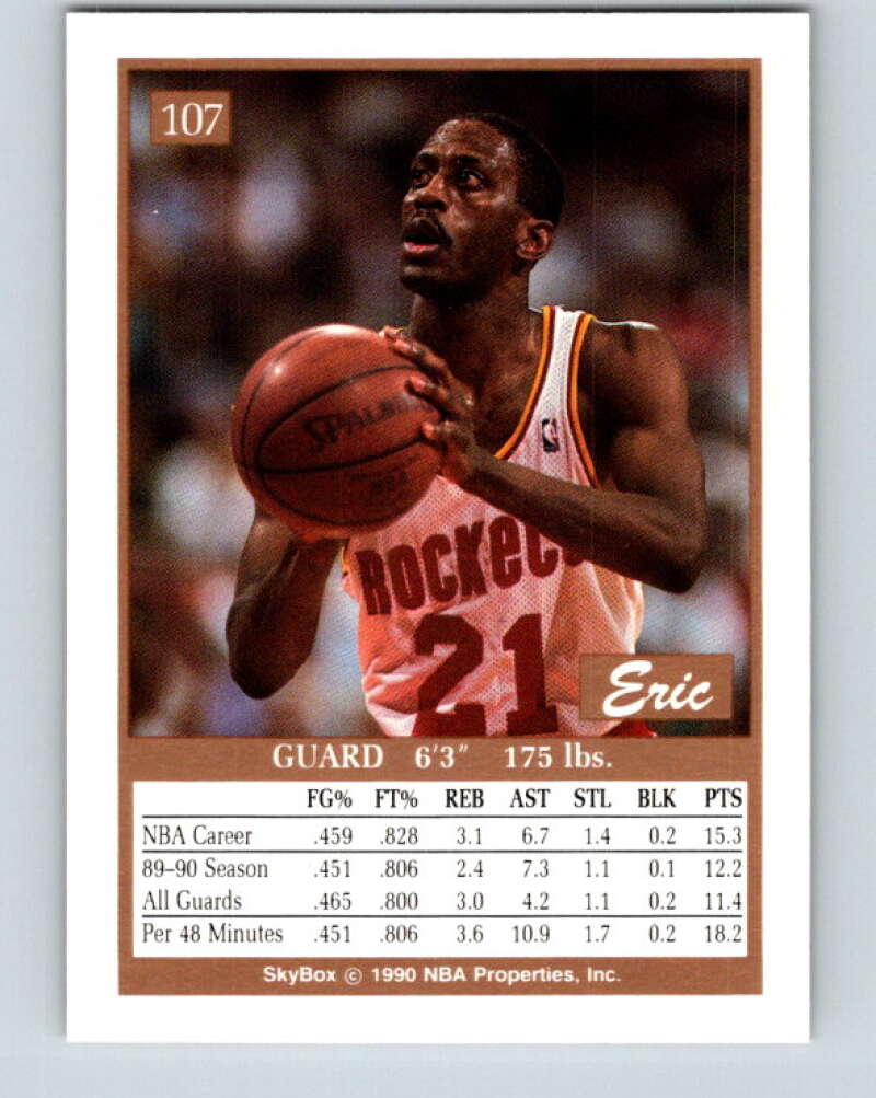 1990-91 SkyBox #107 Sleepy Floyd Mint Houston Rockets Image 2