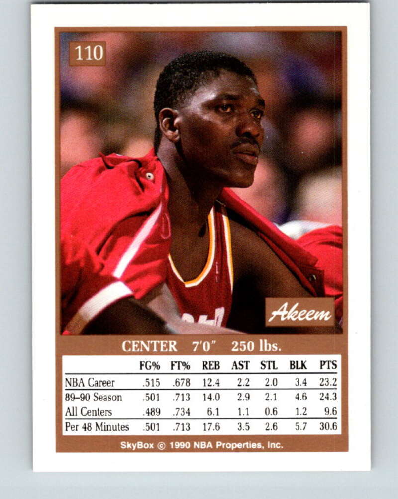 1990-91 SkyBox #110 Hakeem Olajuwon Mint Houston Rockets
