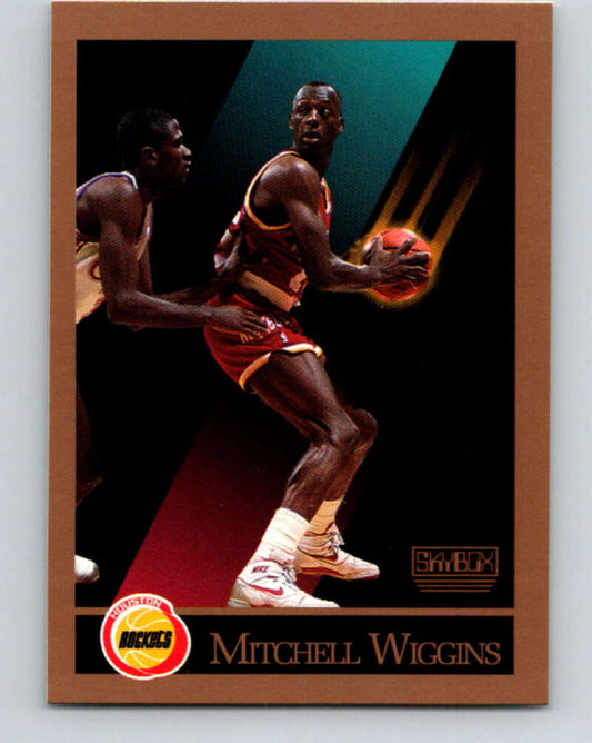1990-91 SkyBox #113a Mitchell Wiggins ERR Mint SP Houston Rockets  Image 1