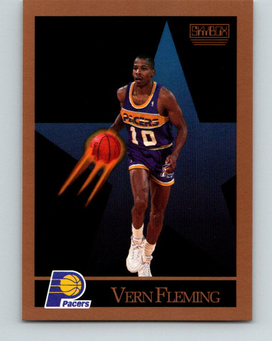 1990-91 SkyBox #114 Vern Fleming Mint Indiana Pacers  Image 1