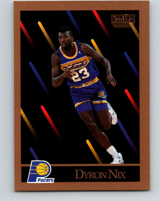 1990-91 SkyBox #118a Dyron Nix ERR/ Mint SP Indiana Pacers  Image 1