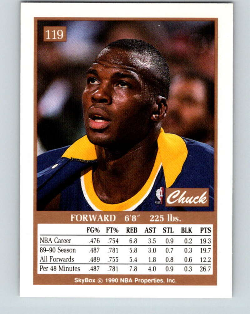 1990-91 SkyBox #119 Chuck Person Mint Indiana Pacers Image 2