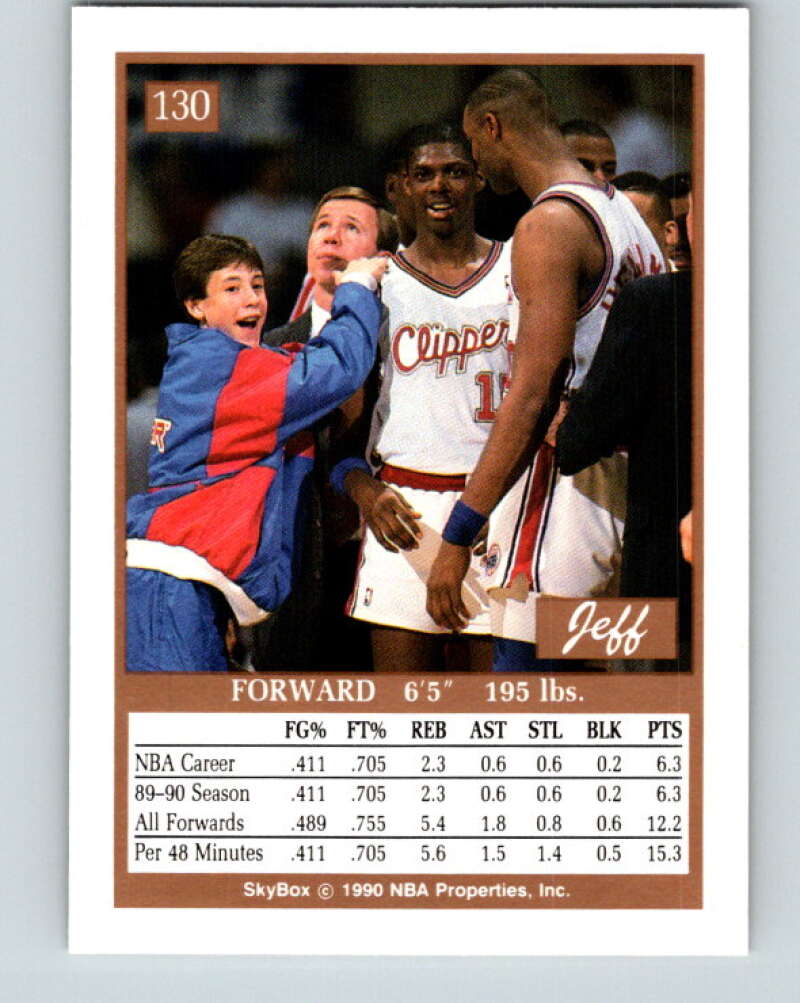 1990-91 SkyBox #130 Jeff Martin Mint Los Angeles Clippers Image 2