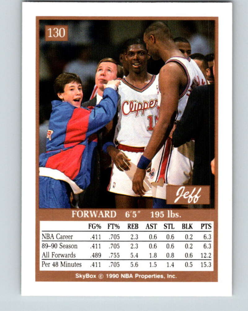 1990-91 SkyBox #130 Jeff Martin Mint Los Angeles Clippers  Image 2