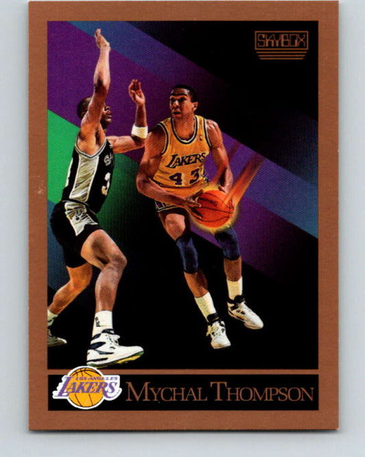1990-91 SkyBox #141 Mychal Thompson Mint Los Angeles Lakers  Image 1