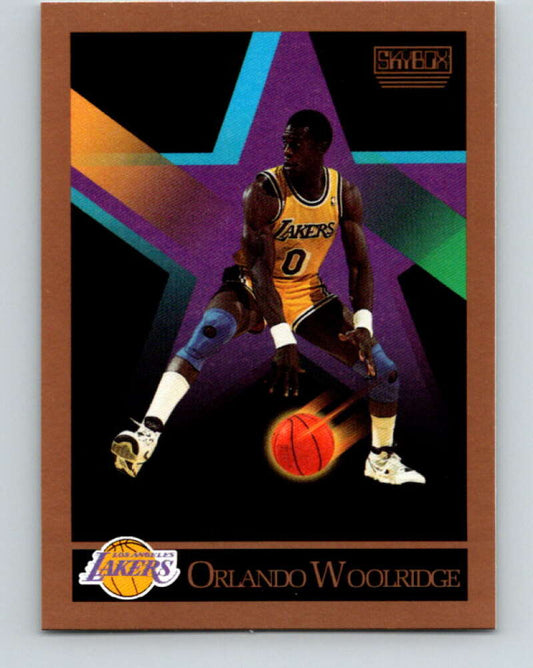 1990-91 SkyBox #142 Orlando Woolridge Mint SP Los Angeles Lakers  Image 1