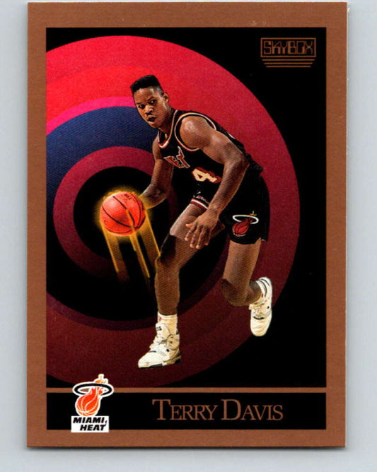 1990-91 SkyBox #144 Terry Davis Mint RC Rookie Miami Heat  Image 1