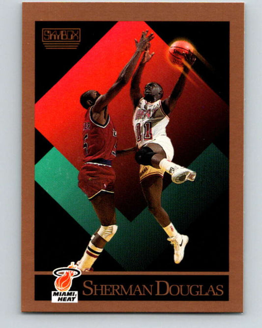 1990-91 SkyBox #145 Sherman Douglas Mint RC Rookie Miami Heat  Image 1