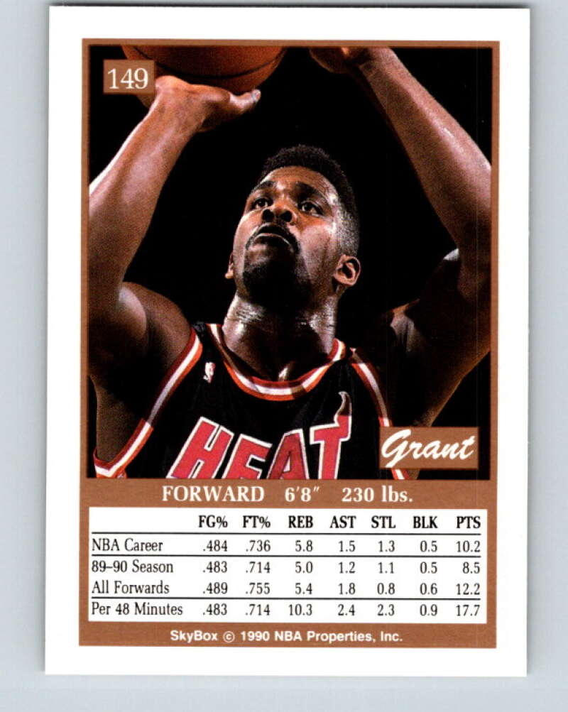 1990-91 SkyBox #149 Grant Long Mint Miami Heat Image 2