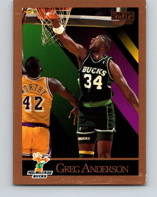 1990-91 SkyBox #155 Greg Anderson Mint Milwaukee Bucks  Image 1